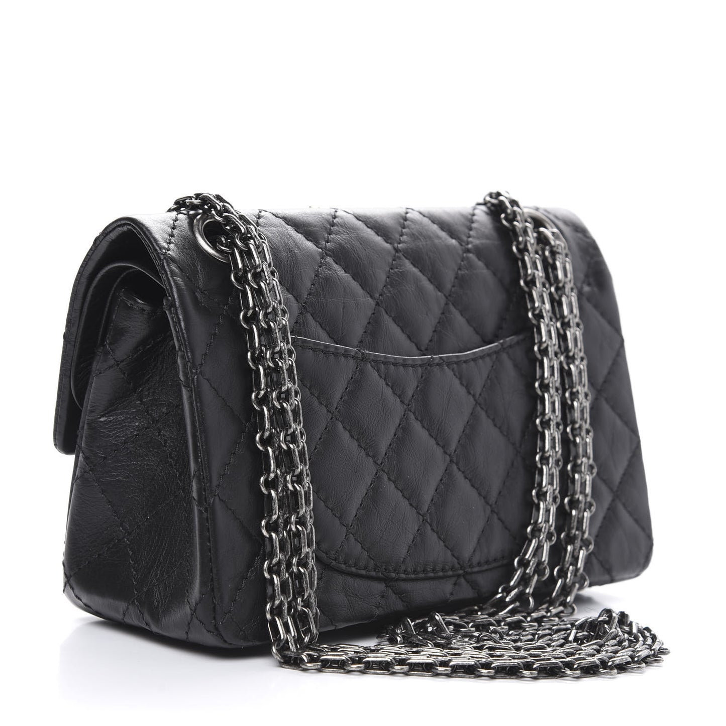 Aged Calfskin Lucky Charms 2.55 Reissue 224 Flap Black