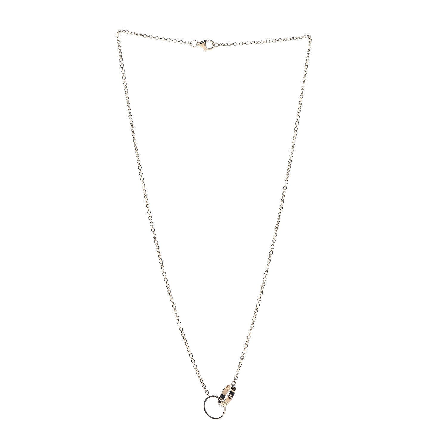 Cartier 18K Yellow Gold Interlocking LOVE Necklace 3 of 5