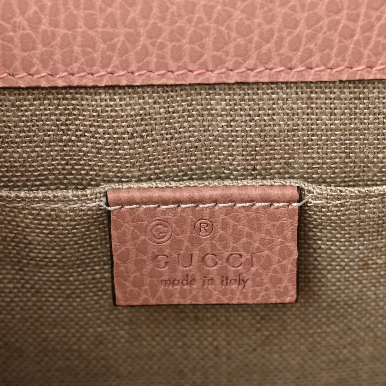 Gucci Dollar Calfskin Small Interlocking G Shoulder Bag Soft Pink 5 of 9