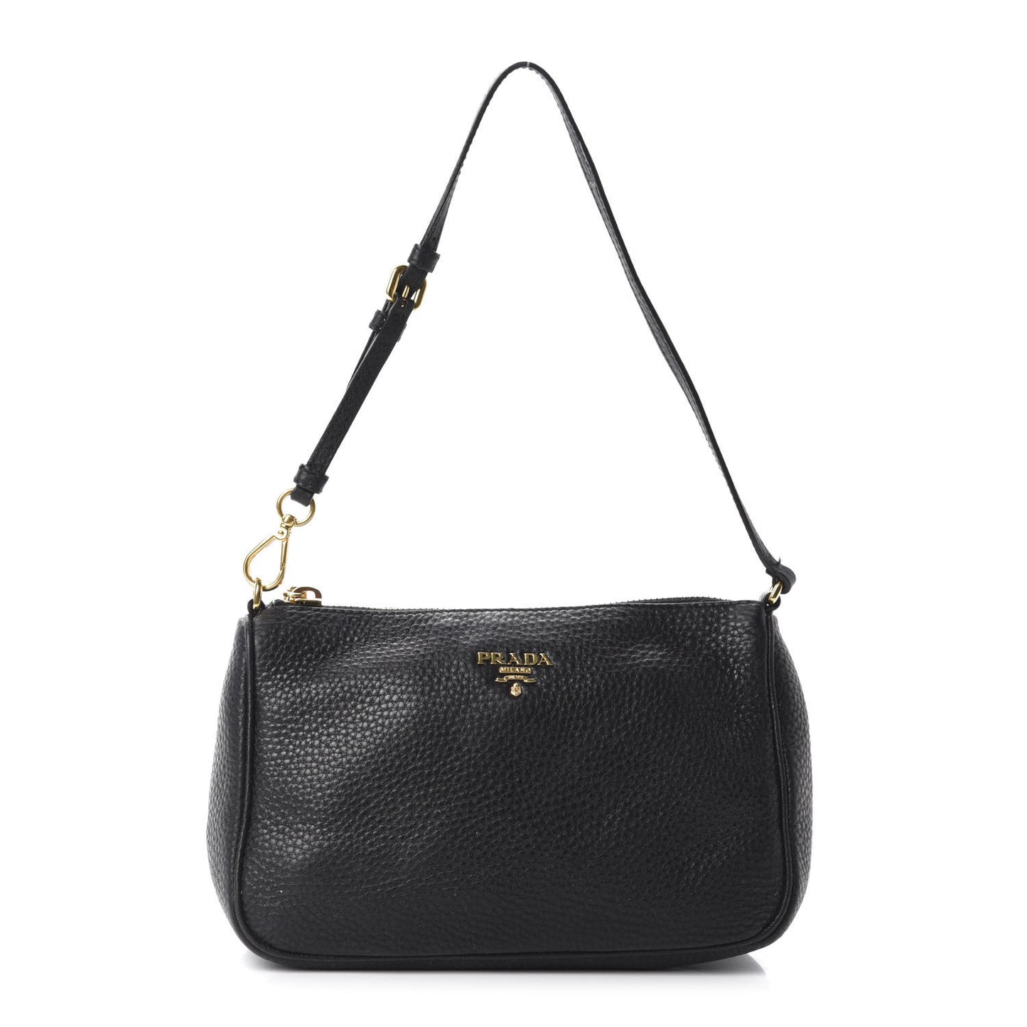 Vitello Daino Pochette Bag Black