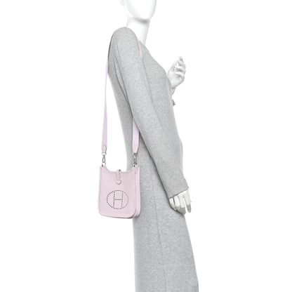 Hermes Taurillon Clemence Evelyne TPM Mauve Pale 2 of 10
