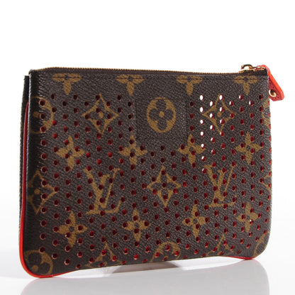 Louis Vuitton Monogram Perforated Pochette Plat Orange 3 of 7