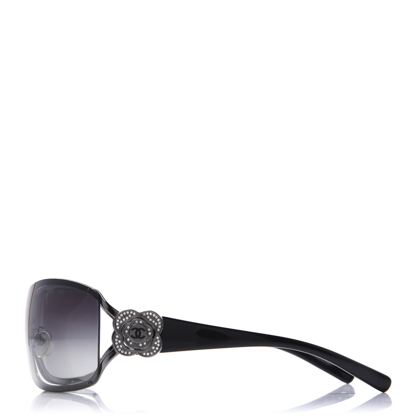 Swarovski Crystal Camellia CC Sunglasses 4164-B Black