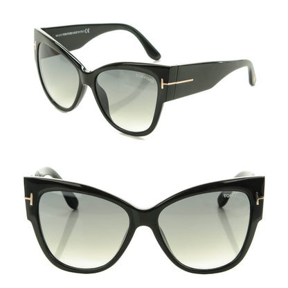 Tom Ford Acetate Anoushka Cat Eye Sunglasses TF371 Black 1 of 6