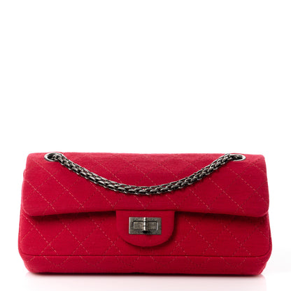 Chanel Jersey Quilted 2.55 Reissue East West Flap Red 1 of 11