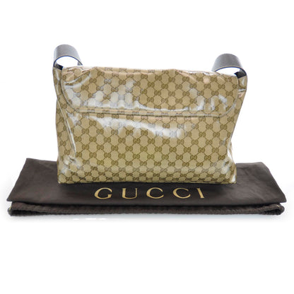 Gucci Crystal Monogram Flap Messenger Bag Beige Ebony 4 of 15