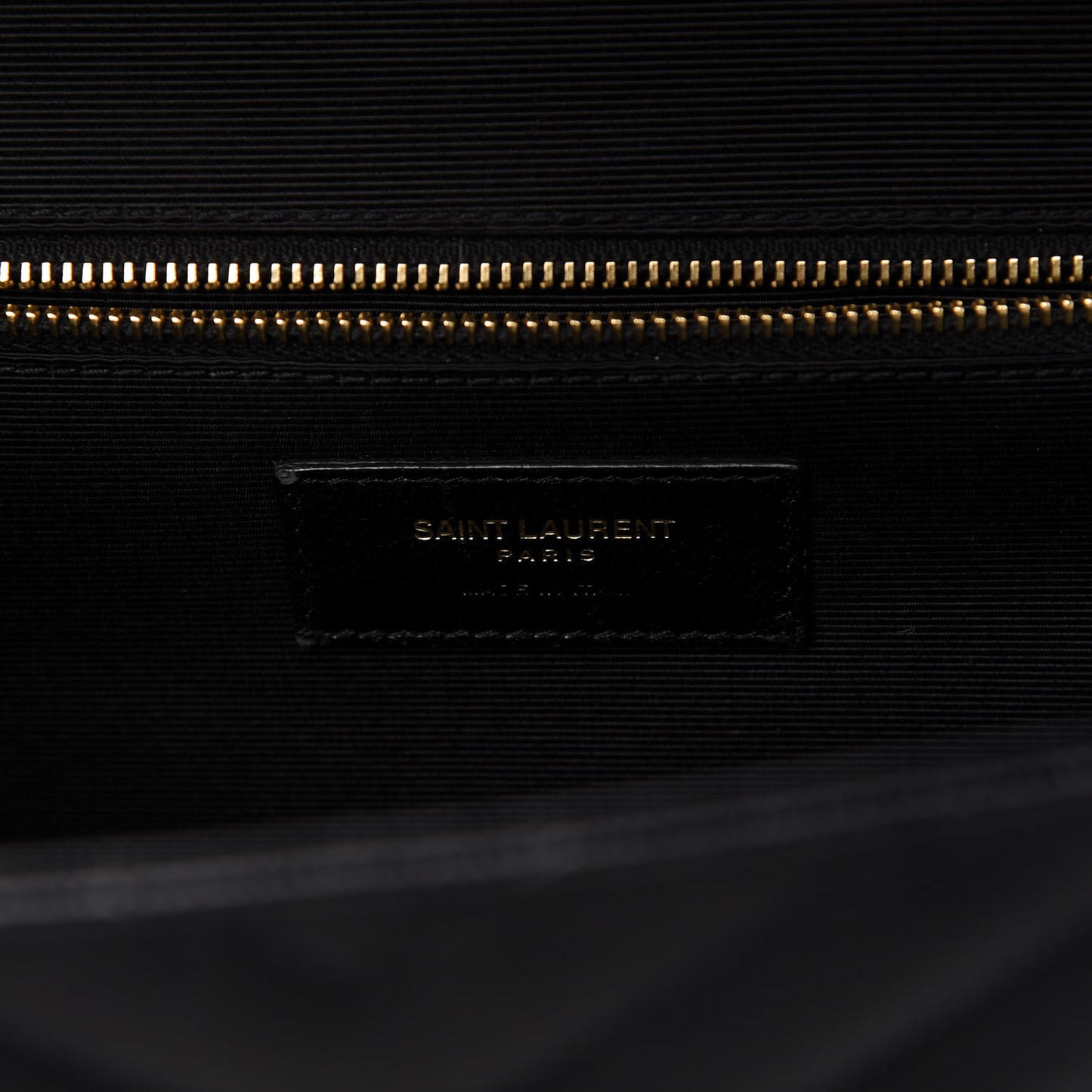 Grain De Poudre Matelasse Chevron Large Monogram Satchel Black