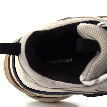 Balenciaga Fabric Mesh Womens Triple S Sneakers 38 Beige Black 8 of 10