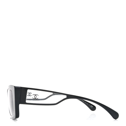 Chanel Acetate CC Rectangle Sunglasses 5430 Black 3 of 7