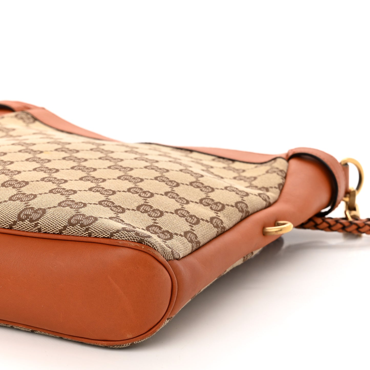 Monogram Braided Shoulder Bag Brown