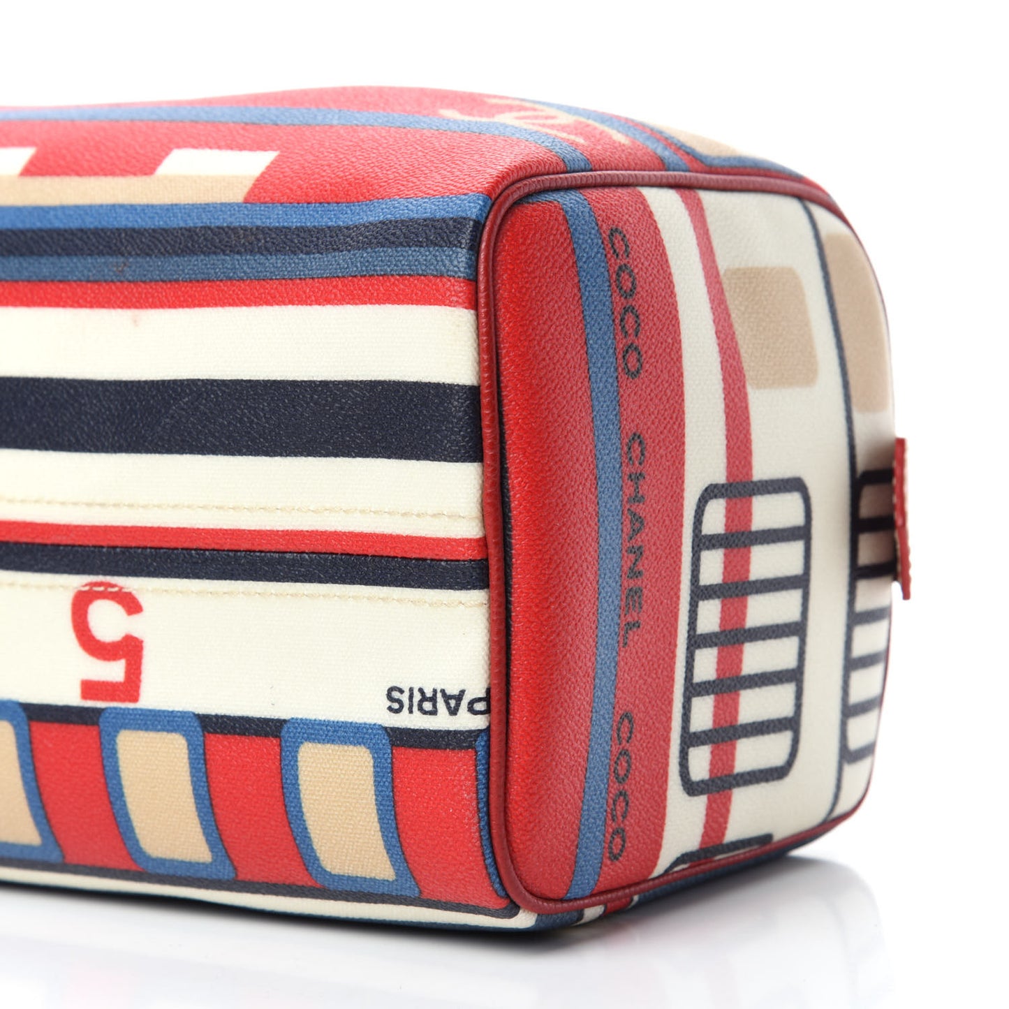 Coated Canvas Le Train Boston Bag Red