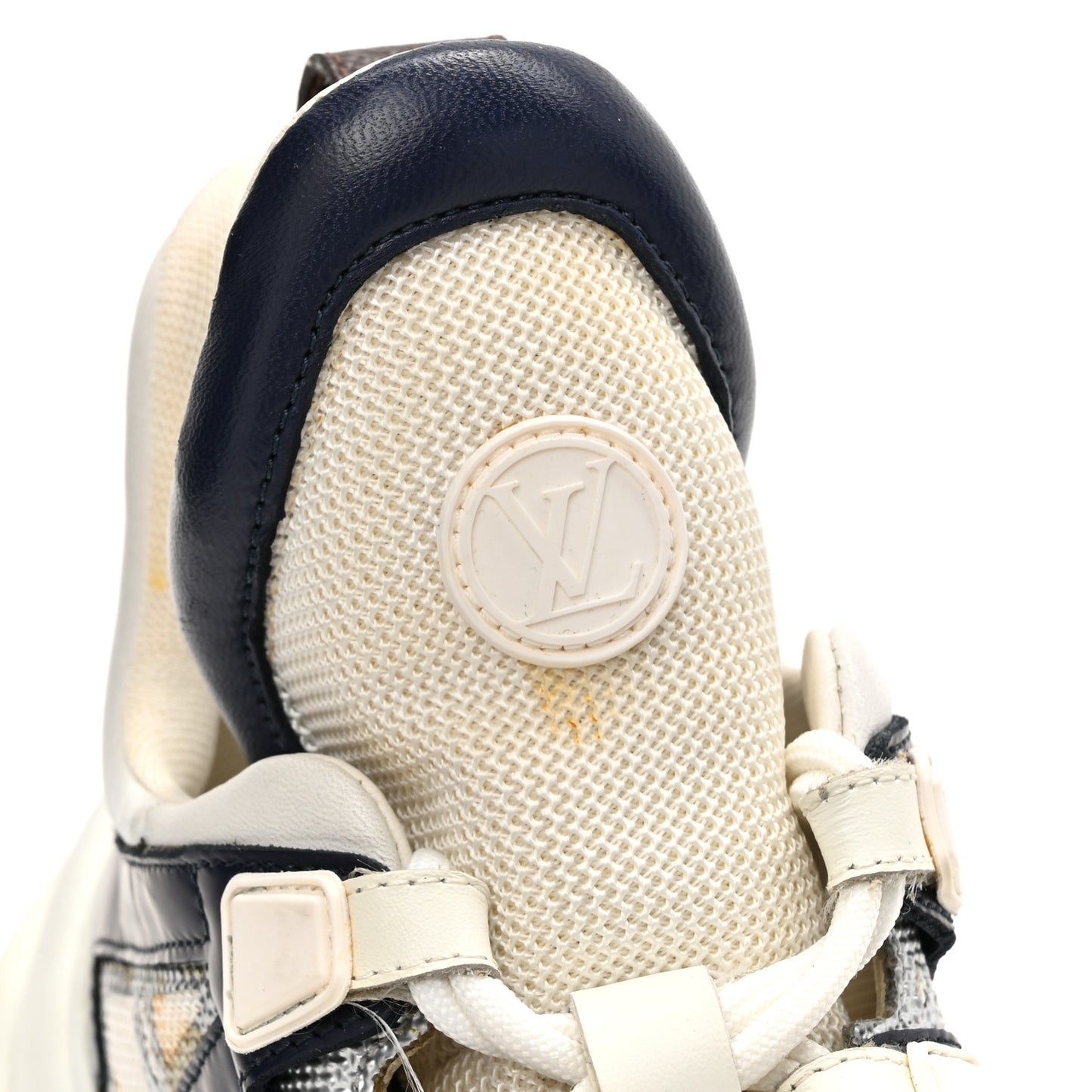 Calfskin Technical Nylon LV Archlight Sneaker 36.5 White Blue Pink