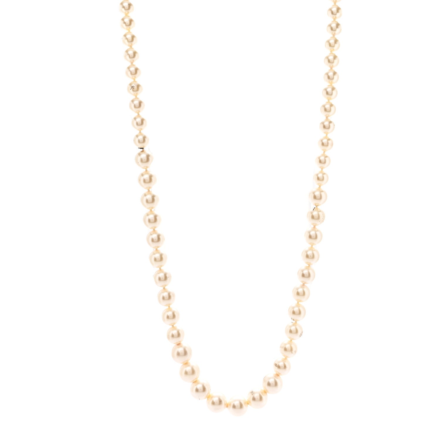 Chanel Graduated Pearl CC Long Necklace Gold 1 of 8