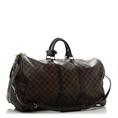 Louis Vuitton Damier Ebene Keepall Bandouliere 55 3 of 17