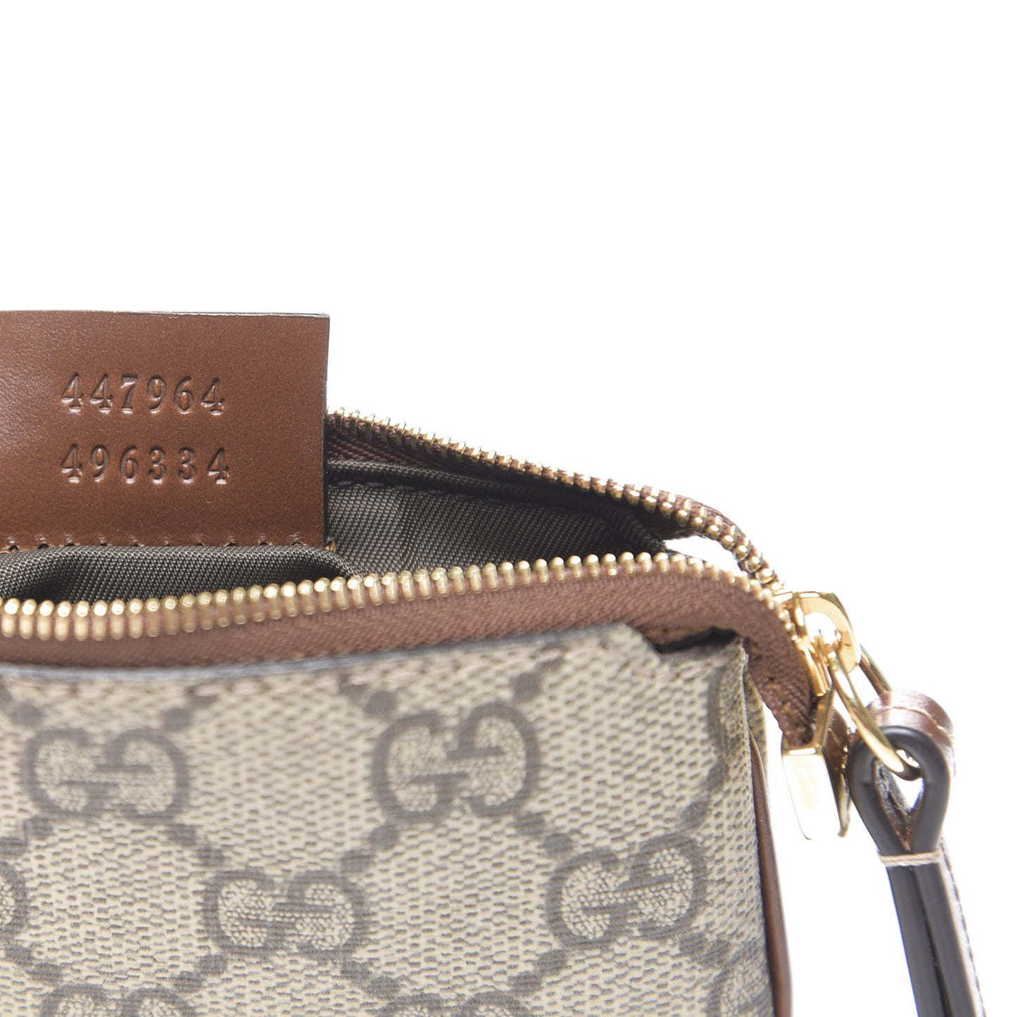 GG Supreme Monogram Key Case Brown