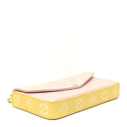 Louis Vuitton Empreinte Spring in the City Felicie Pochette Chain Wallet Pink Beige Yellow 5 of 11