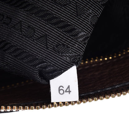 Prada Vitello Daino Zippered Crossbody Bag Bruciato 7 of 10