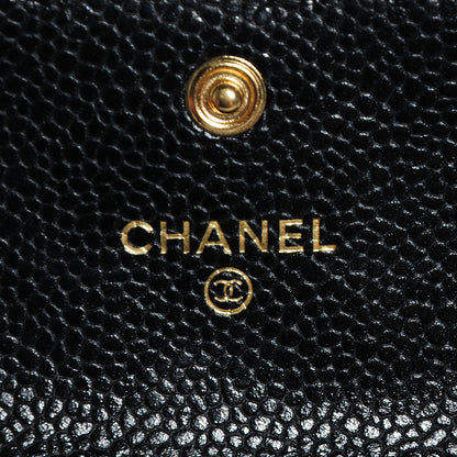 Chanel Caviar Quilted Flap Card Holder Black 7 of 9
