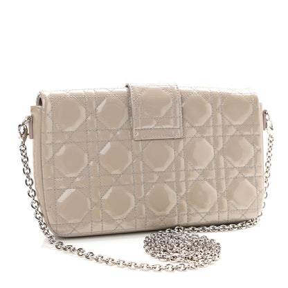 Christian Dior Patent Cannage New Lock Pouch Grey 2 of 10