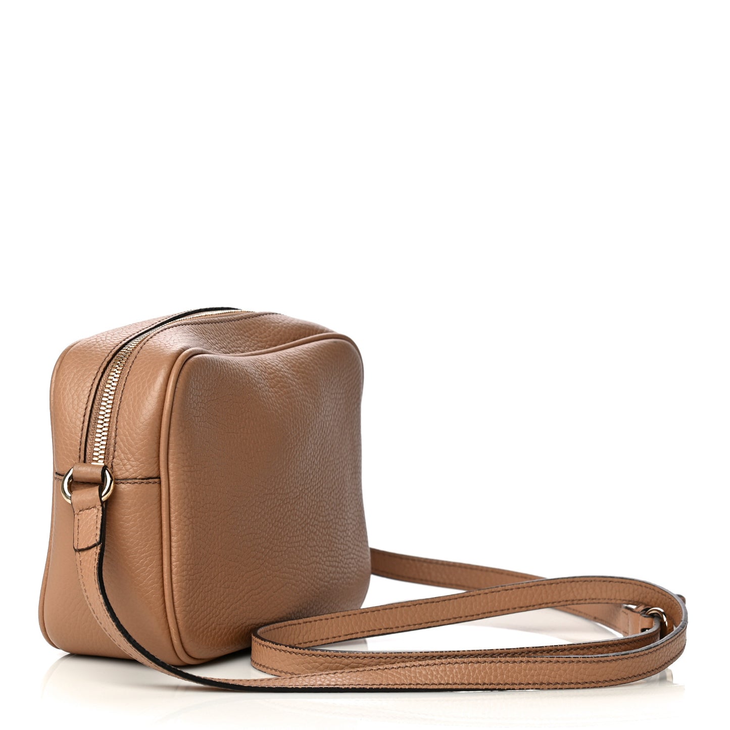 Pebbled Calfskin Small Soho Disco Bag Rose Beige