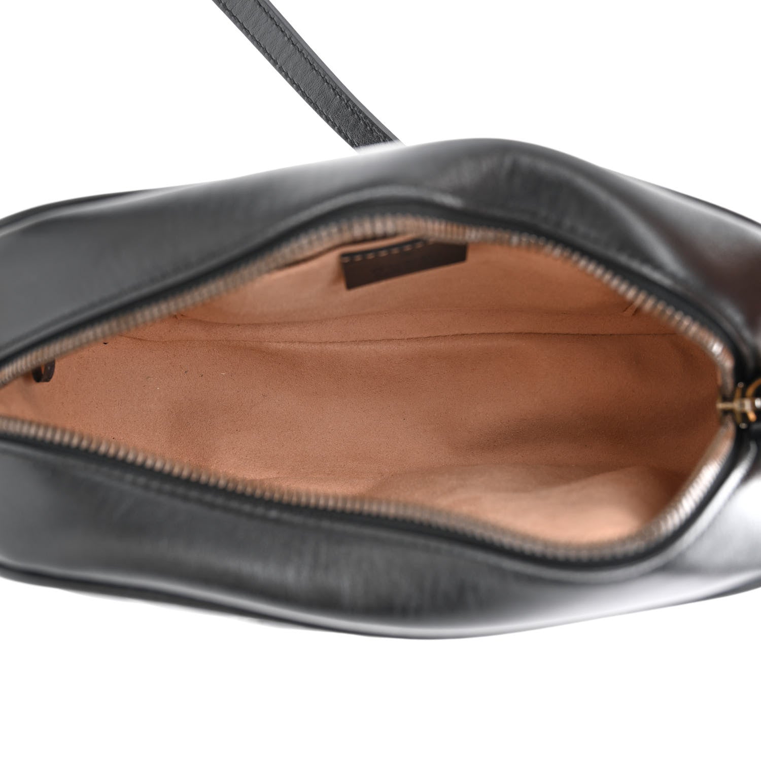 Gucci Calfskin Matelasse Small GG Marmont Chain Shoulder Bag Black 5 of 10