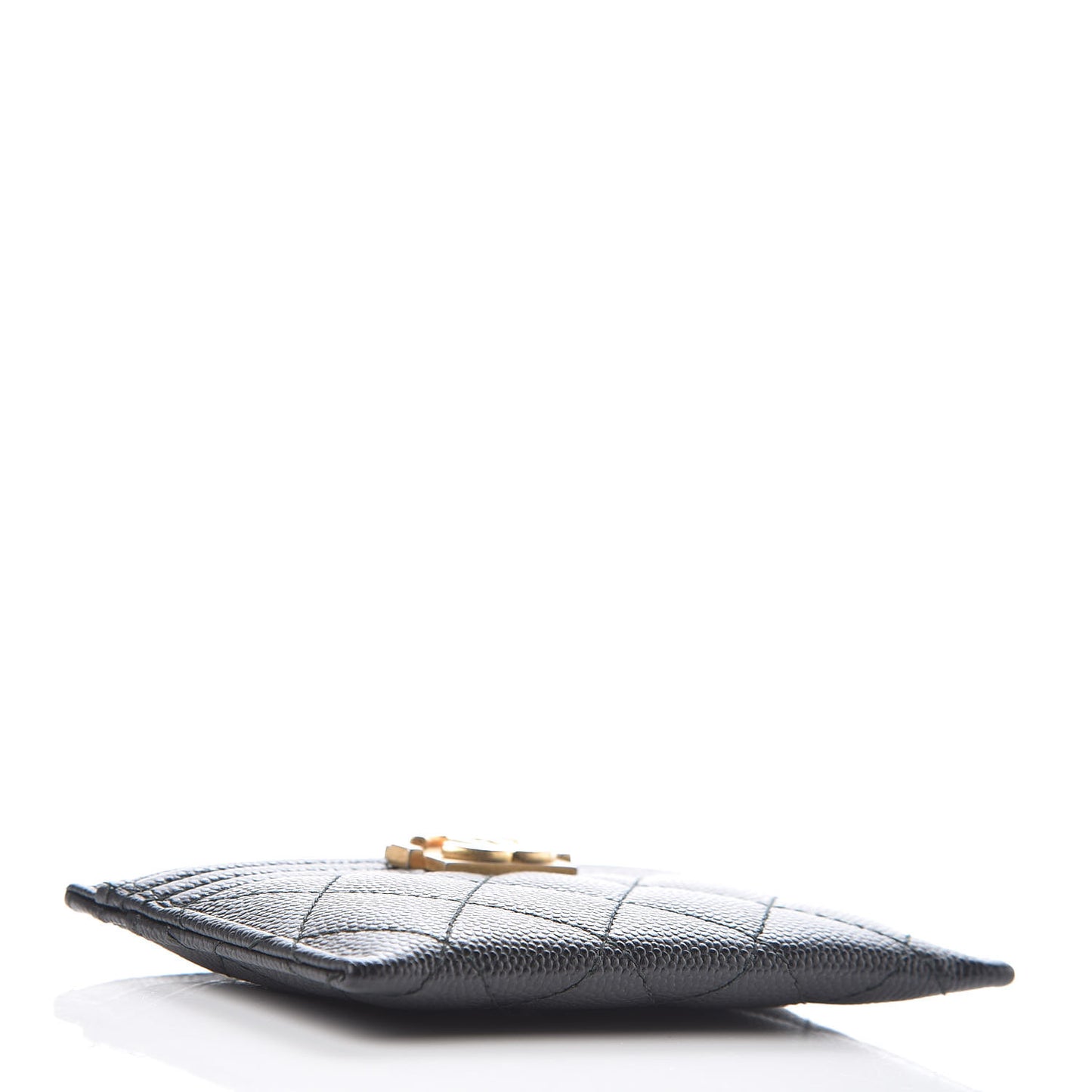 Caviar Quilted Boy Card Holder Black