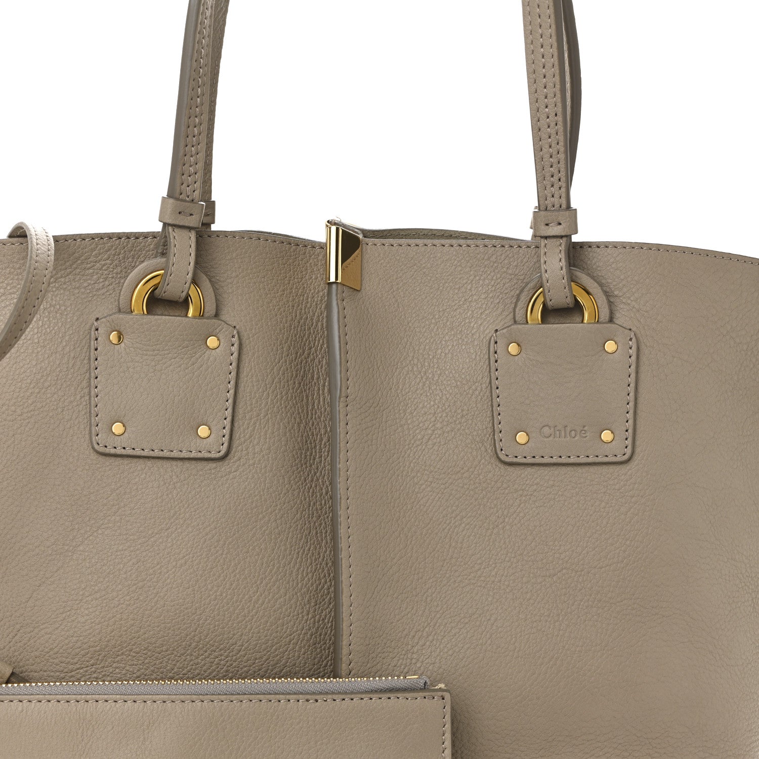 Chloe Smooth Calfskin Medium Vick Tote Motty Grey 9 of 11