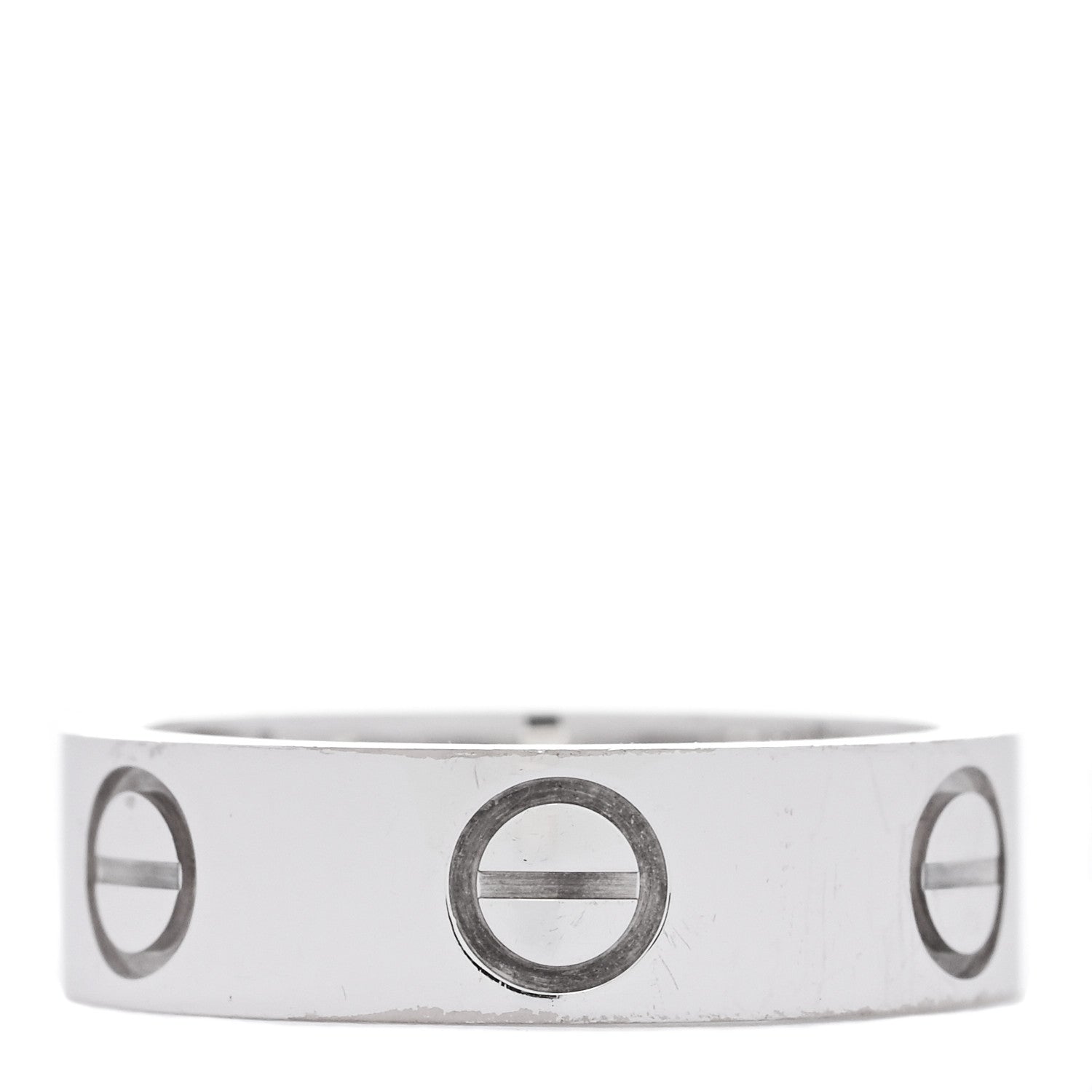 Cartier 18K White Gold 5mm LOVE Ring 47 4 1 of 6