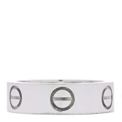 Cartier 18K White Gold 5mm LOVE Ring 47 4 1 of 6