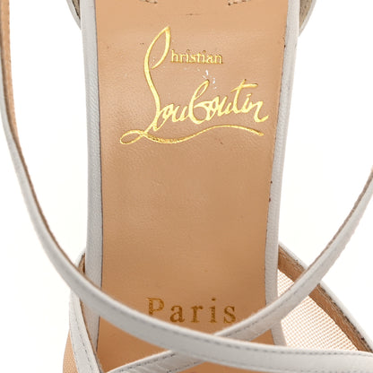 Christian Louboutin Kid Rete Filamenta 120 Platform Sandals 37 White 6 of 8