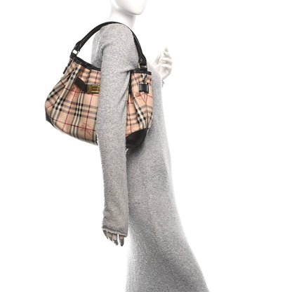 Burberry Haymarket Check Medium Willenmore Hobo Chocolate 2 of 9