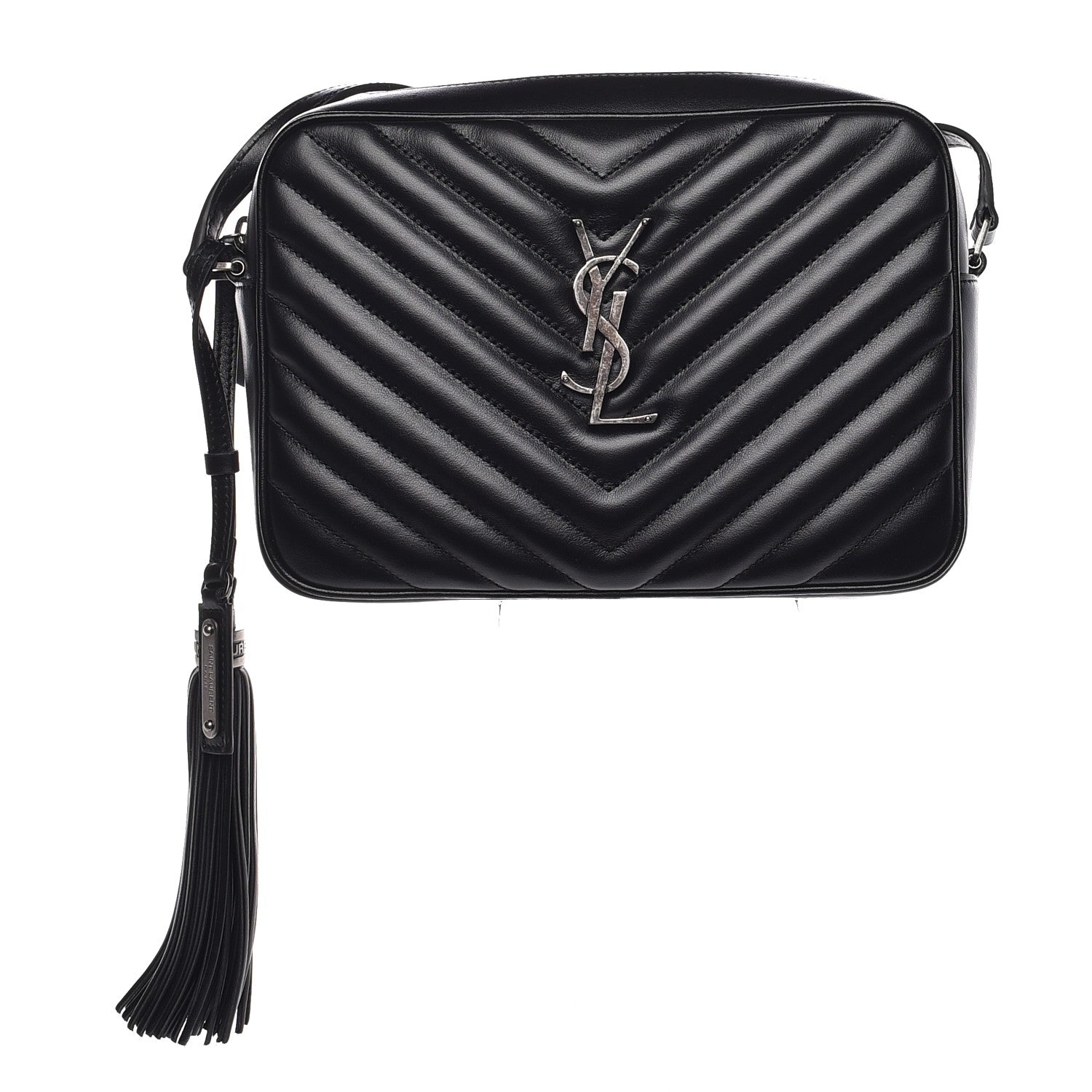 Saint Laurent Calfskin Matelasse Monogram Lou Camera Bag Black 1 of 7