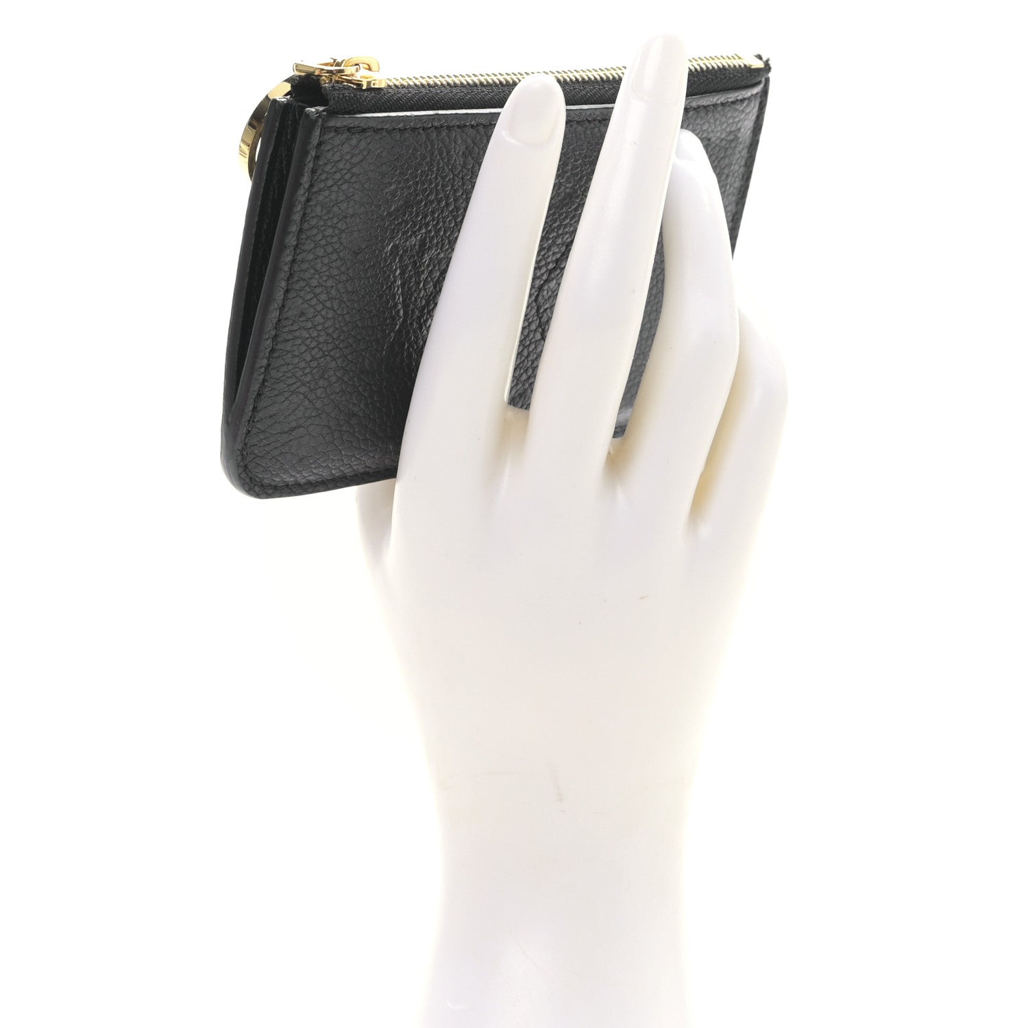 Louis Vuitton Empreinte Monogram Zipped Romy Card Holder Black 2 of 9