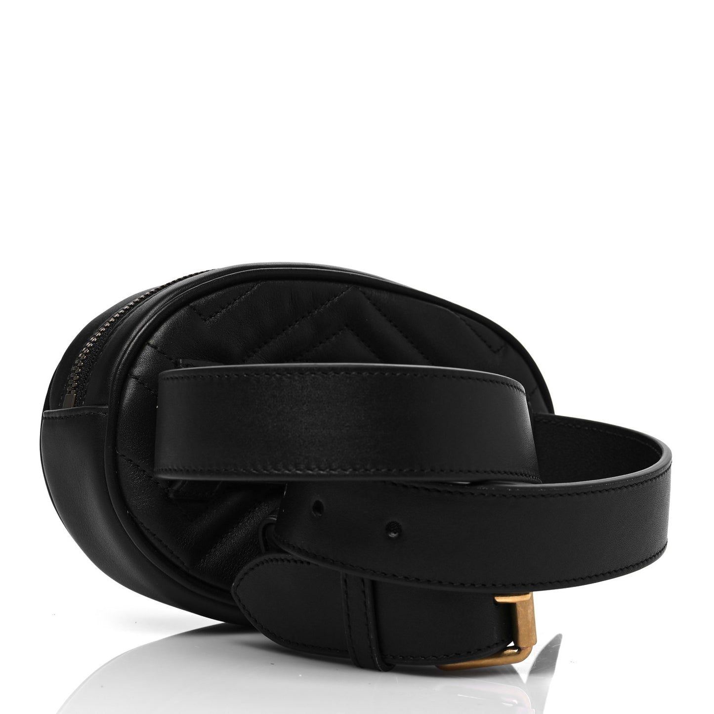 Calfskin Matelasse GG Marmont Belt Bag 85 34 Black