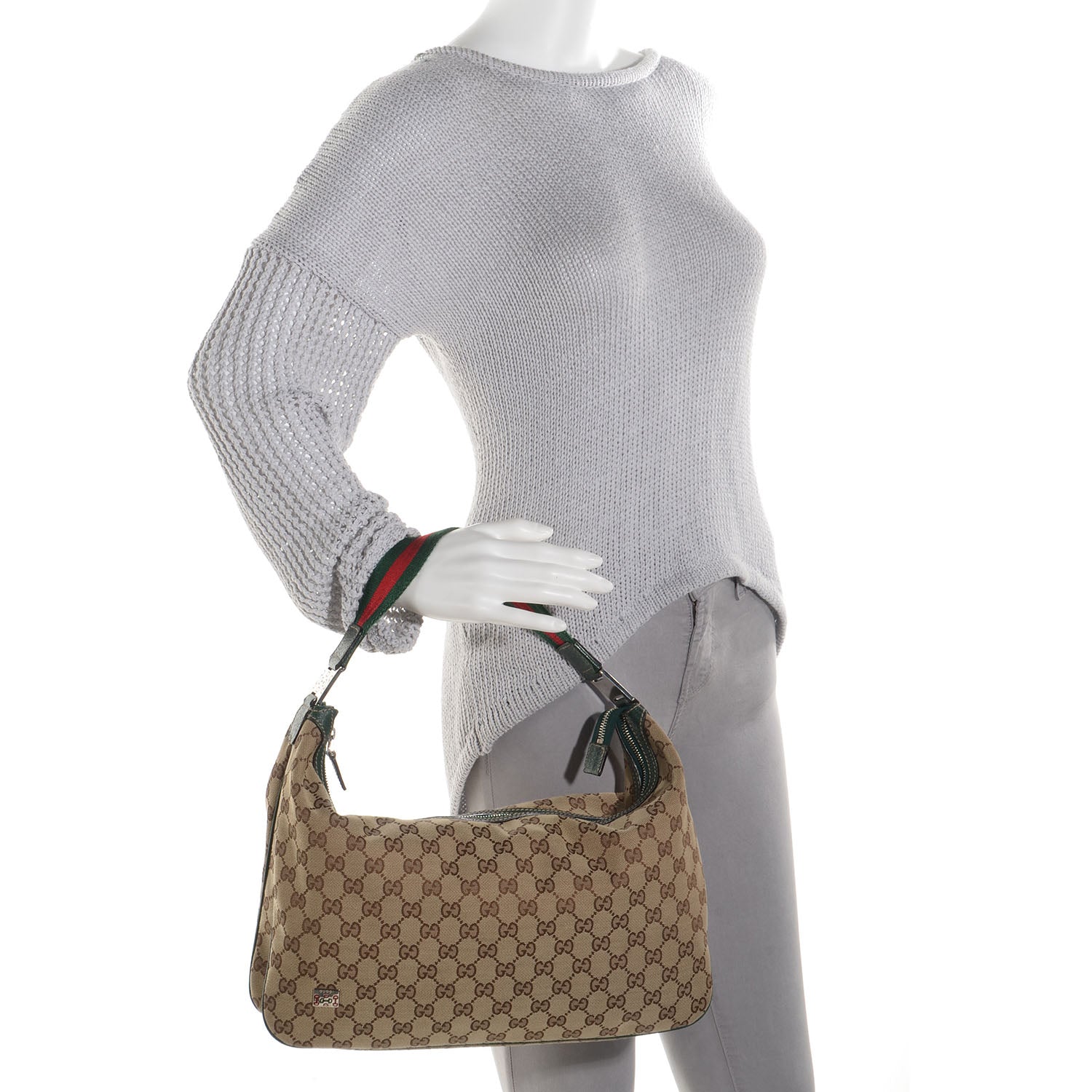 Gucci Monogram Medium Pop Hobo Green 2 of 7