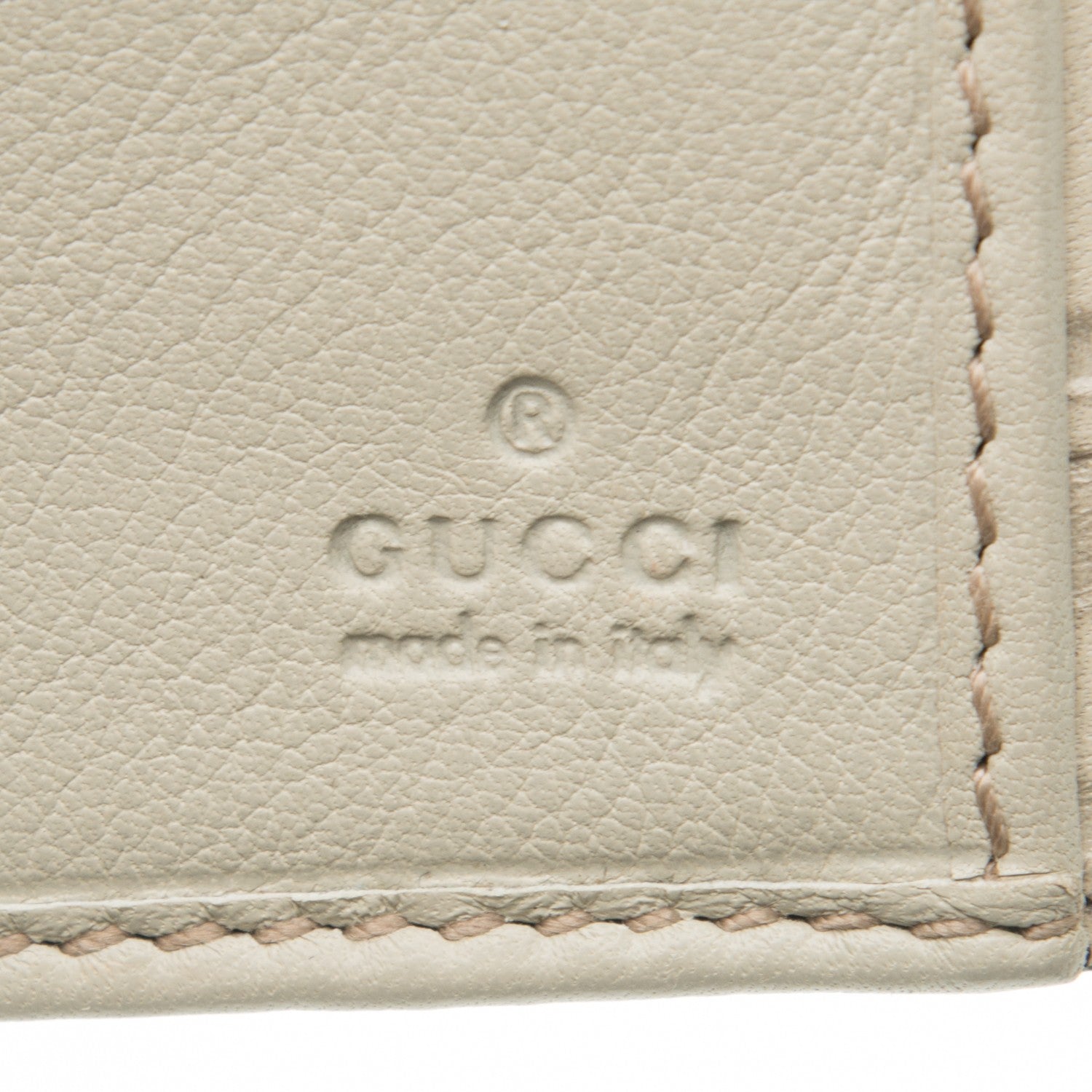 Gucci Guccissima Heart Continental Wallet Off White 6 of 7