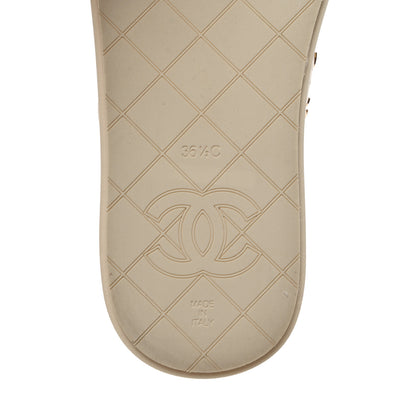 Chanel Lambskin Quilted Padded Charms Thong Sandals 36.5 White 8 of 8
