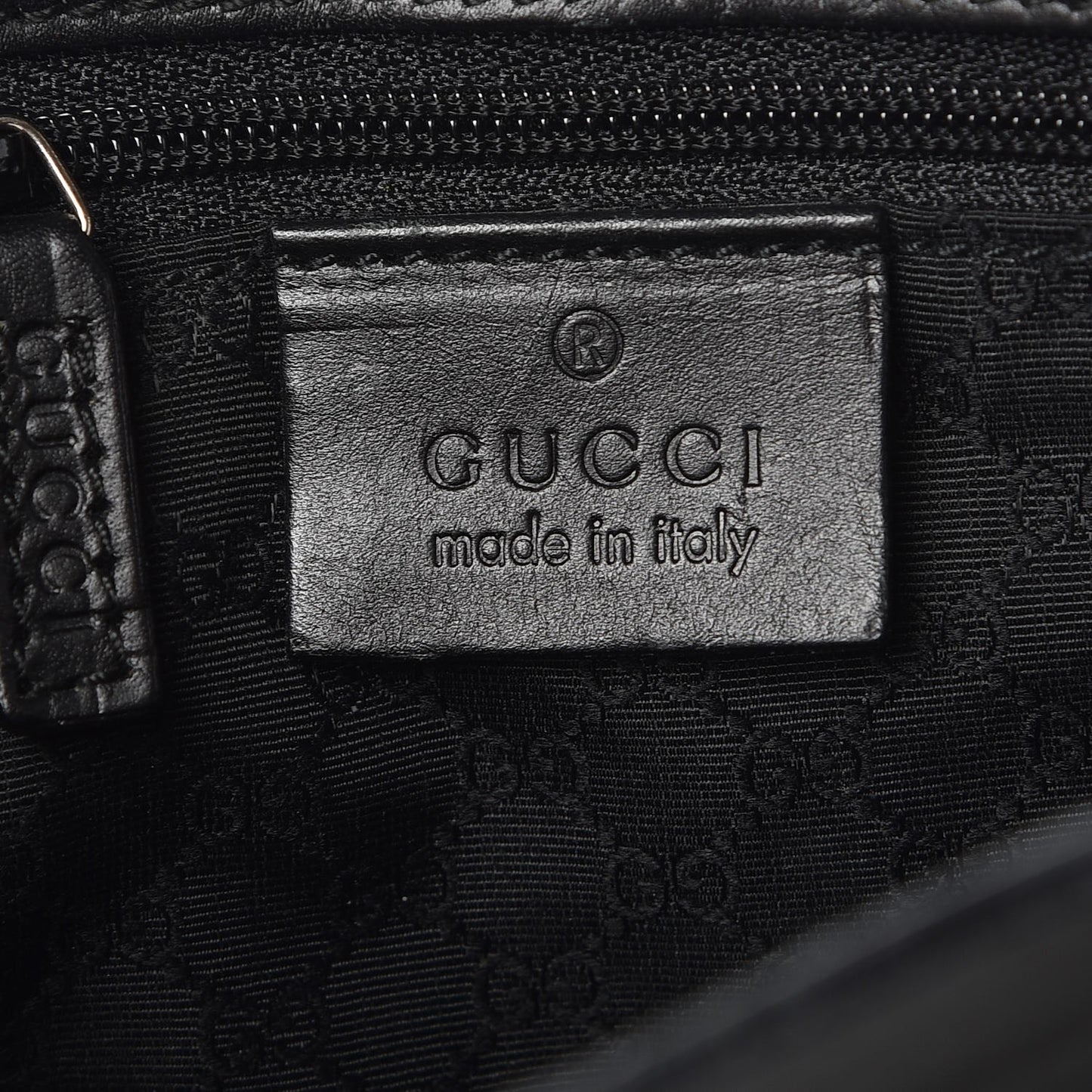 Calfskin Web Tote Black