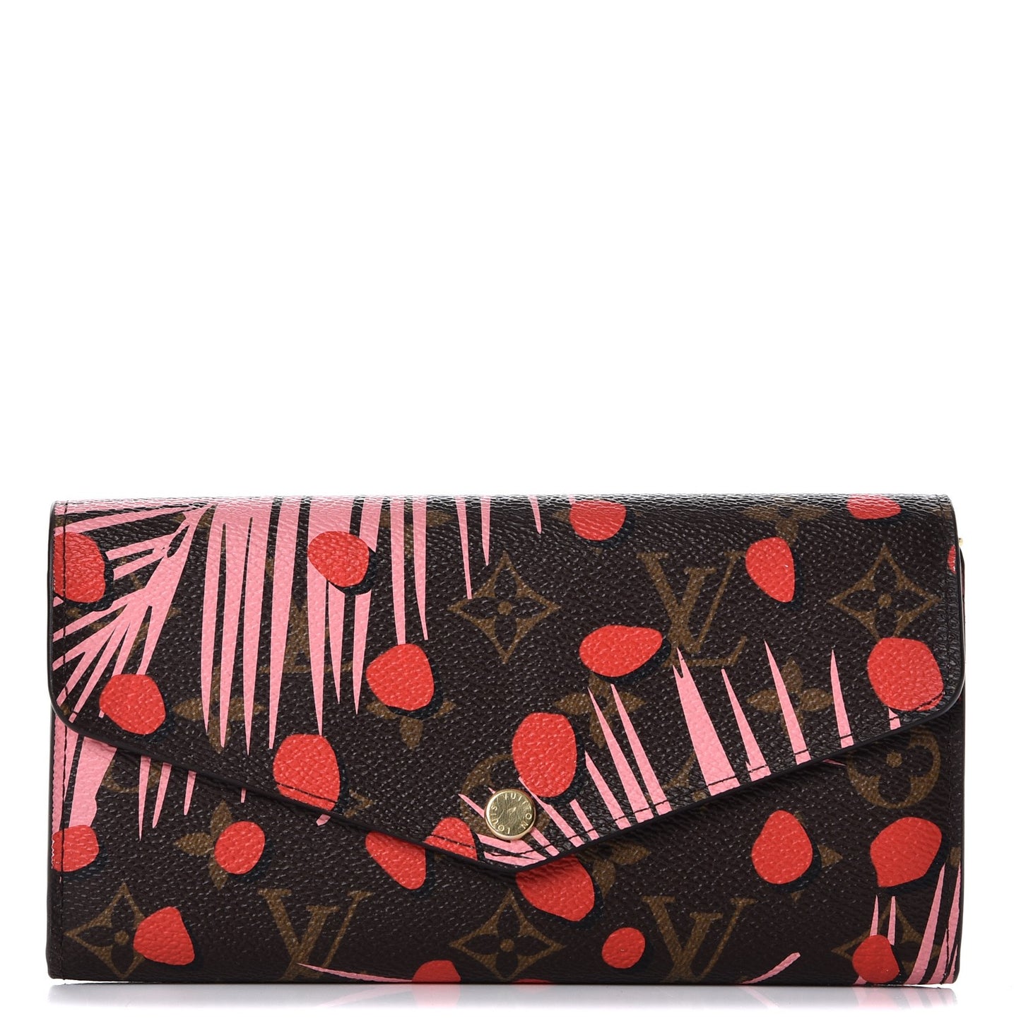 Monogram Jungle Dots Sarah Wallet Sugar Pink Poppy