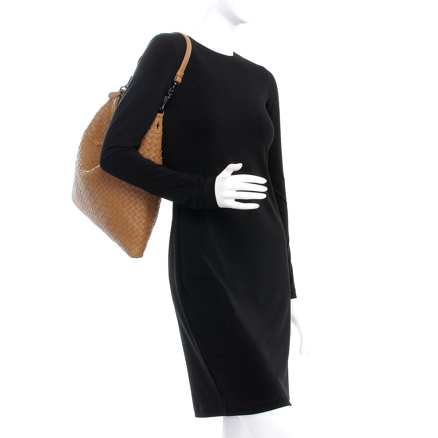 Nappa Intrecciato Medium Convertible Bag Noce