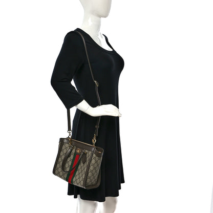 Gucci GG Supreme Monogram Small Ophidia Tote Bag Brown 2 of 9