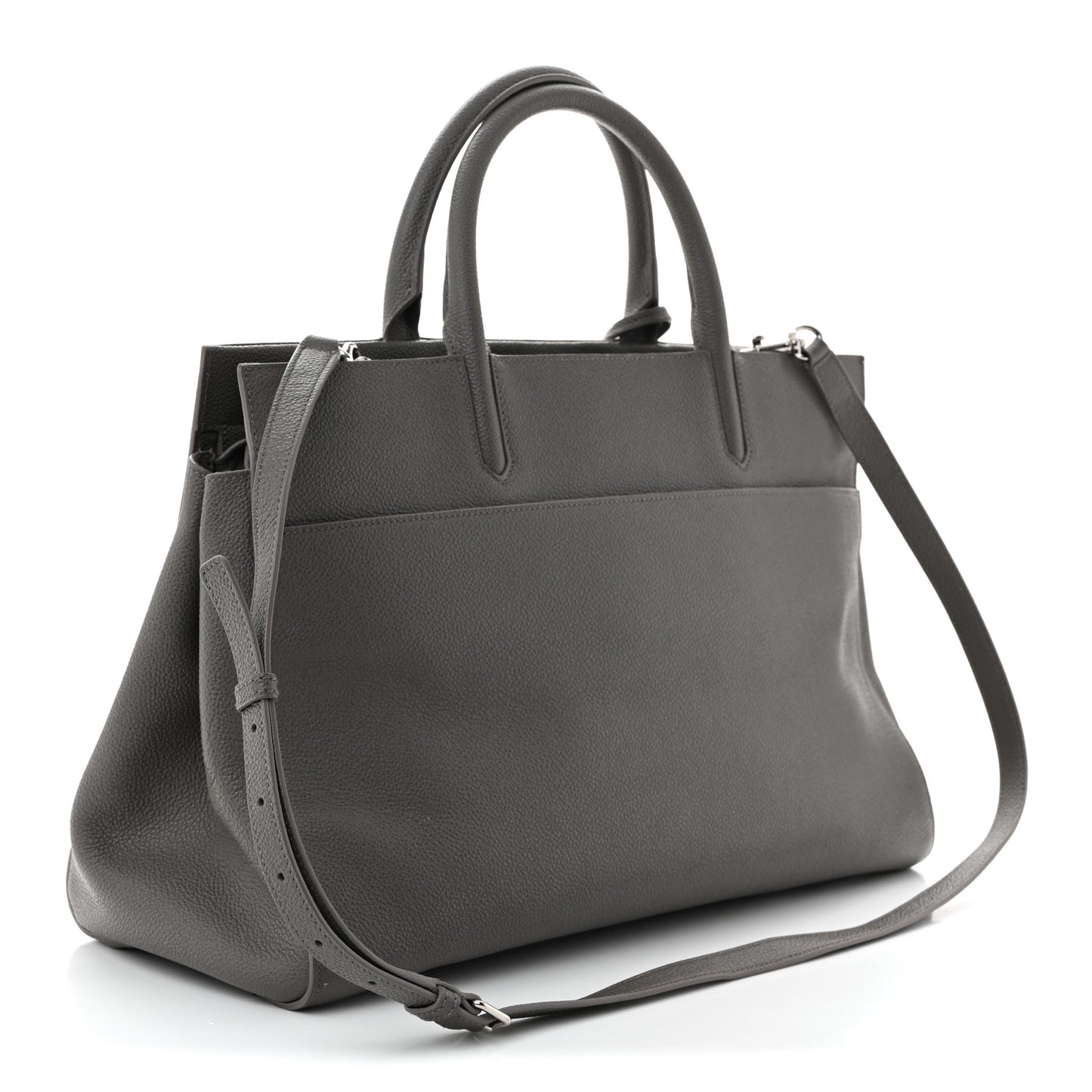 Grained Calfskin Medium Cabas Rive Gauche Fog