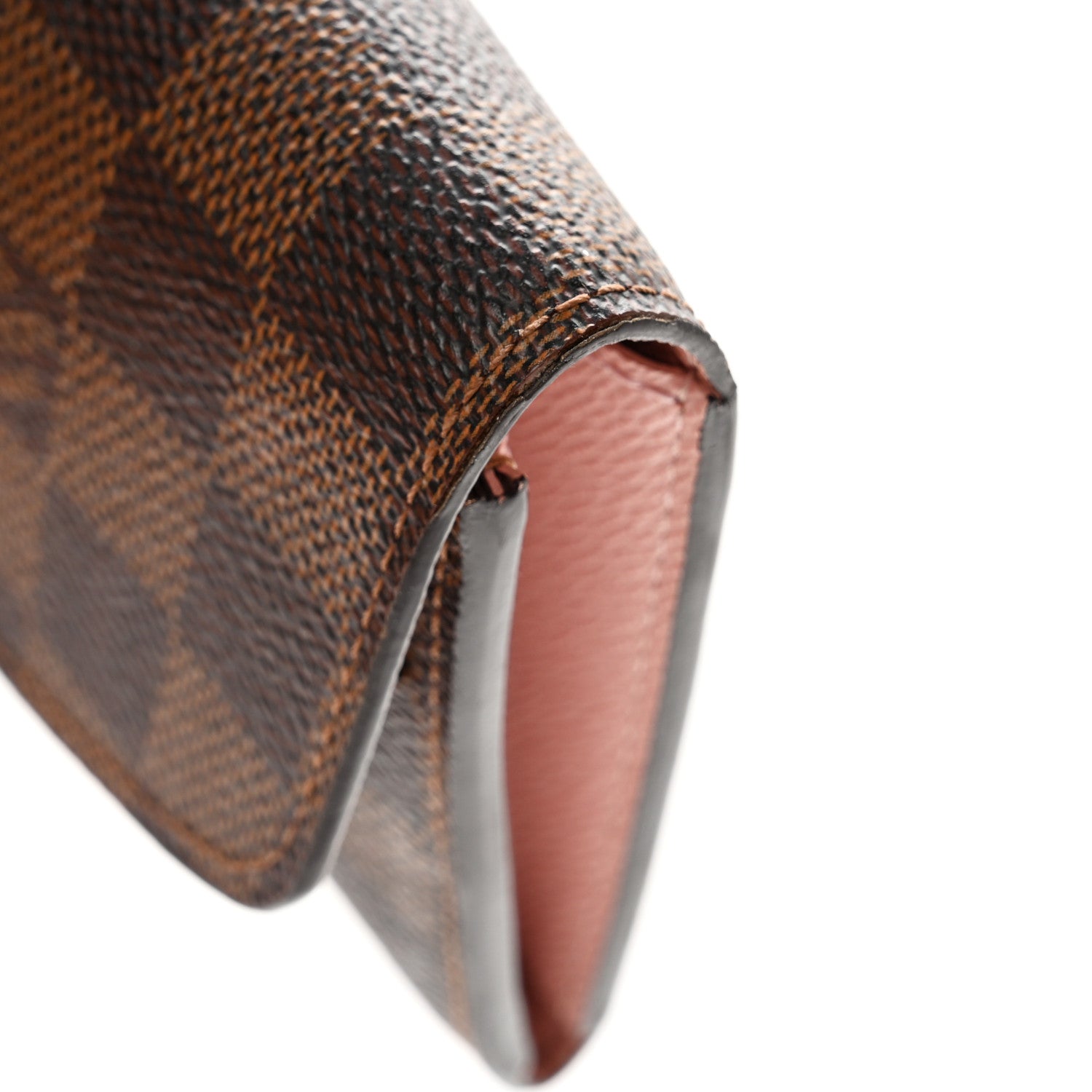 Louis Vuitton Damier Ebene Emilie Wallet Rose Ballerine 10 of 12