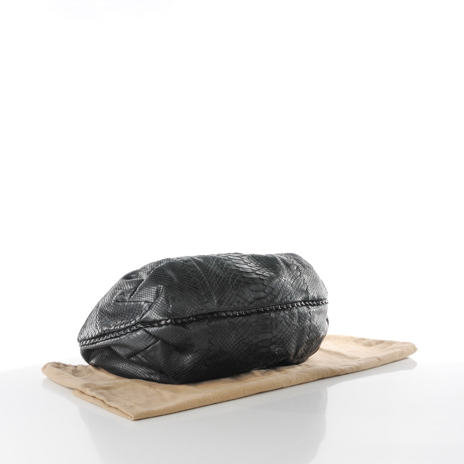 Bottega Veneta Python Belly Veneta Hobo Nero Black 4 of 8
