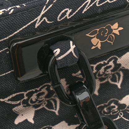 Chanel Canvas Camellia Flower Tote Black 13 of 13