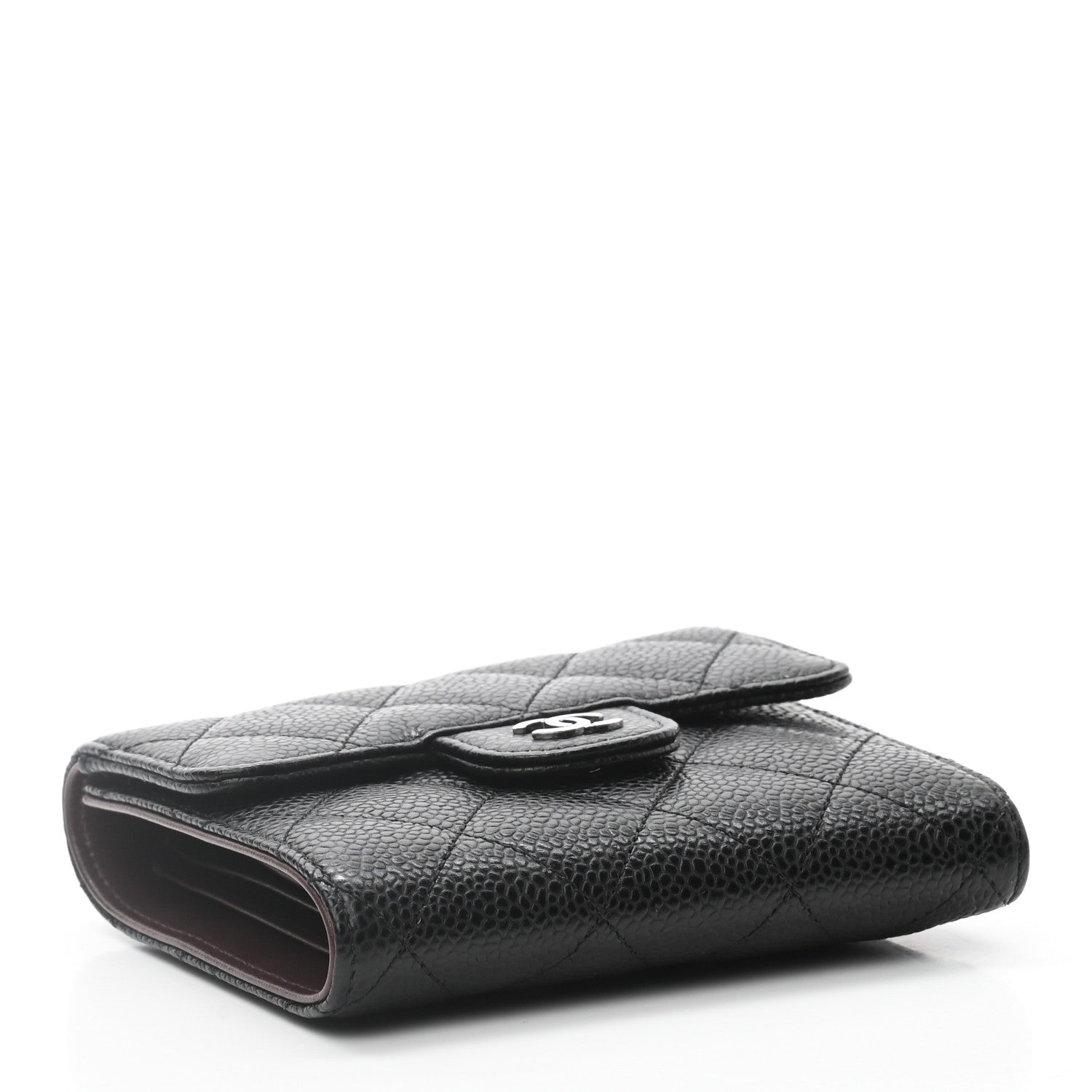 Chanel Caviar Quilted Compact Flap Wallet Black 4 of 9