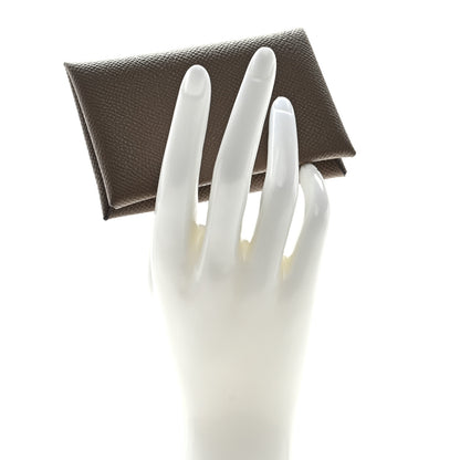 Hermes Epsom Calvi Card Case Etoupe 2 of 6