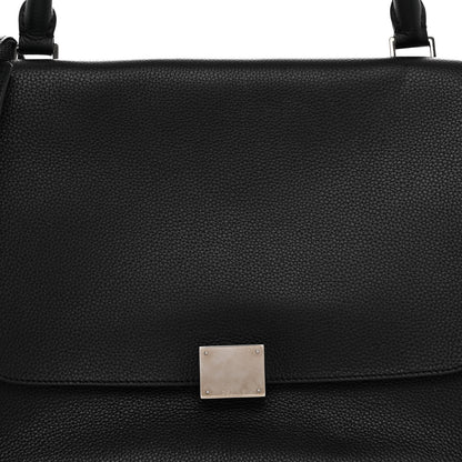 Celine Drummed Calfskin Suede Medium Trapeze Black 6 of 8