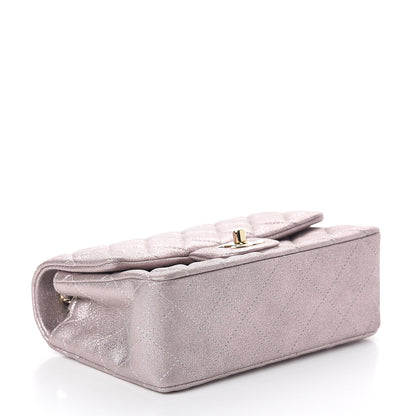 Chanel Metallic Goatskin Quilted Mini Rectangular Flap Pink 4 of 10
