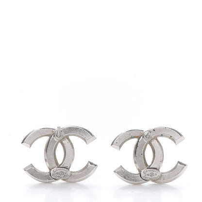 Chanel Baguette Crystal CC Earrings Silver 3 of 6